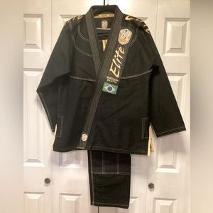 Elite Brazilian Jiu-Jitsu Set ( Size A-2) Color Black/ Yellow